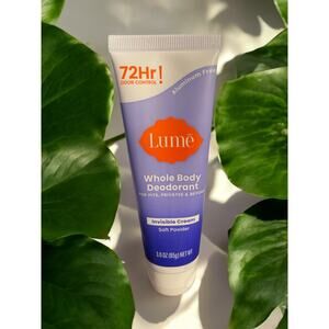 LUME Whole Body Deodorants Invisible Cream "Soft Powder"  3 oz each NEW